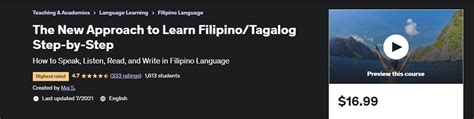 Language Courses for Tagalog Speakers .